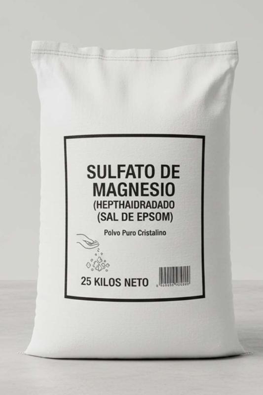 Sulfato de Magnesio Anhidro Puro en Polvo (25 kg) 